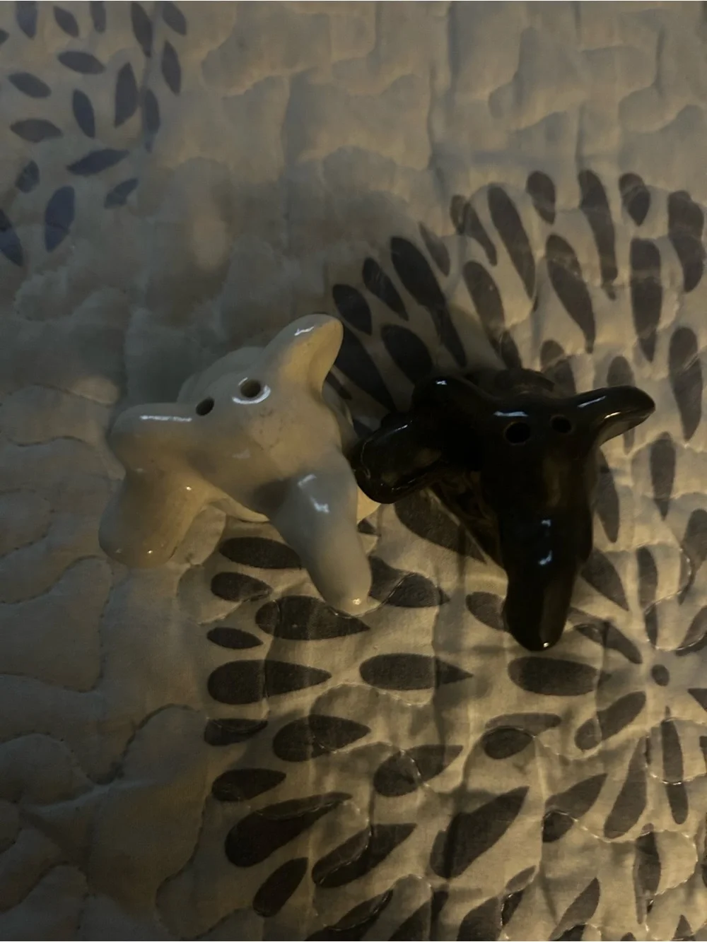 Pair of Ceramic elephant s&p shakers-
